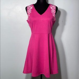 NWT Francesca's Fit And Flare Embroidered Dress